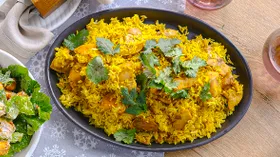 Бириани с курицей и рисом басмати в рукаве