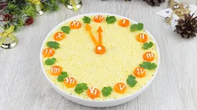 Салат «Новогодние часы»