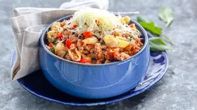 Рецепты с овощами, мясом и макаронами