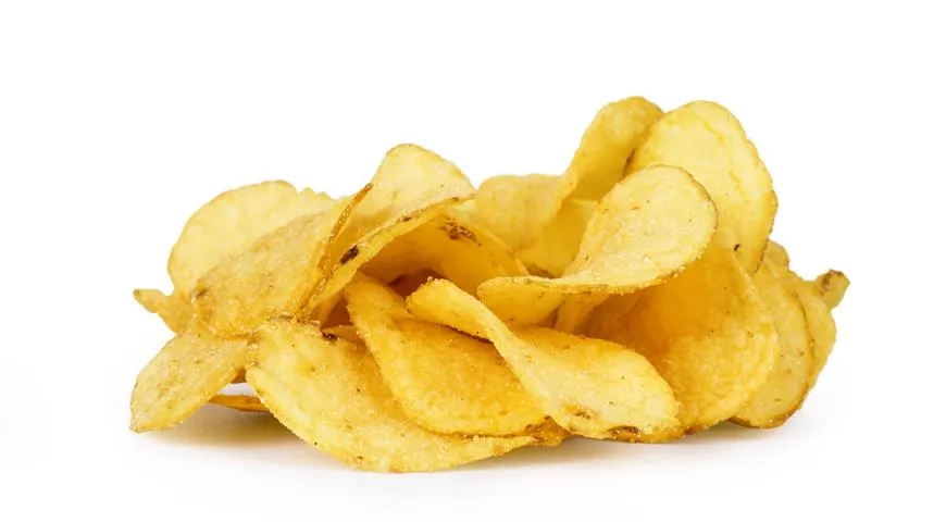 Здоровые домашние снэки Картофельные чипсы без масла, рецепт см. здесь