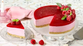 Малиновый чизкейк без выпечки