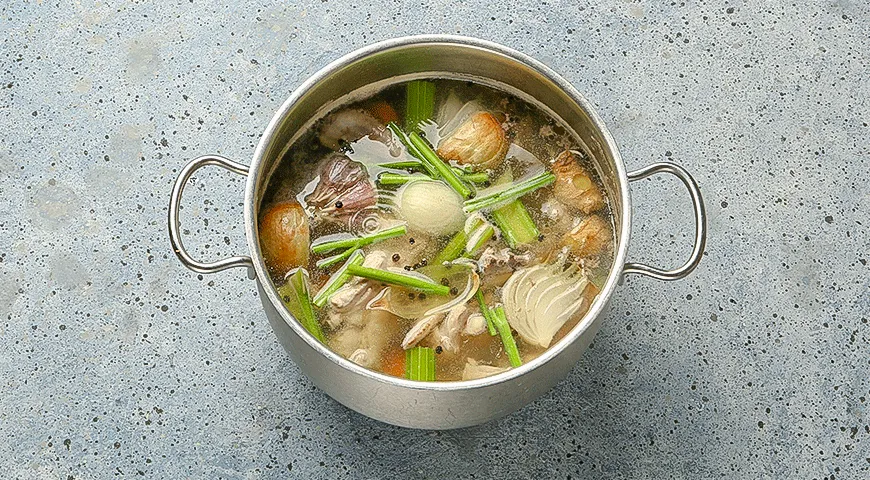 Куриный бульон из остова