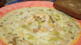 Пикантный суп с фасолью и чечевицей 