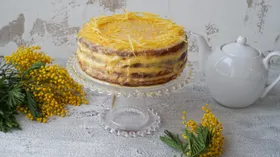 Глазированный лимонный пирог с лимонным кремом от Делии Смит