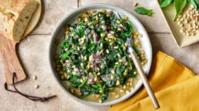 Рецепты с молочной продукцией, шпинатом и орехами