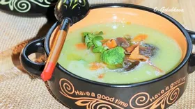 Овощной суп-пюре с грибной начинкой 