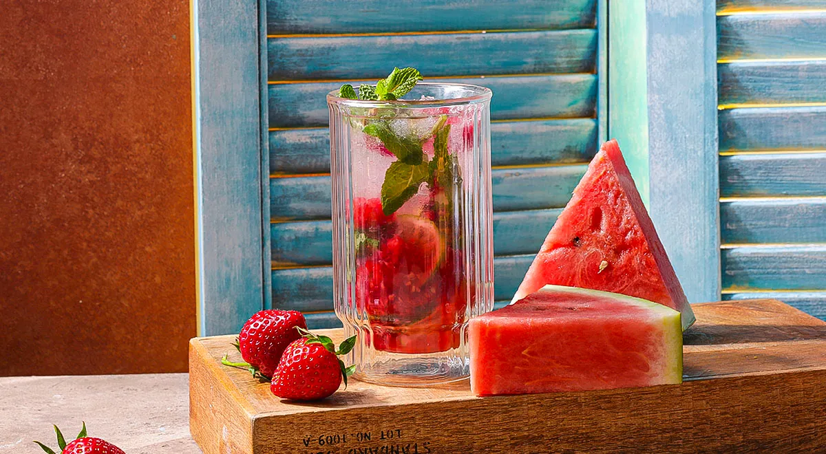 Малиновый мохито с джином