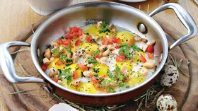 Рецепты на завтрак с овощами и яйцом перепелиным