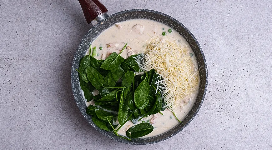 Весенние Спагетти с куриной грудкой