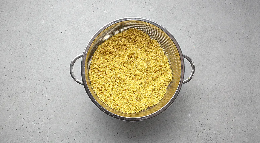 Боул из пшена с нутом и овощами