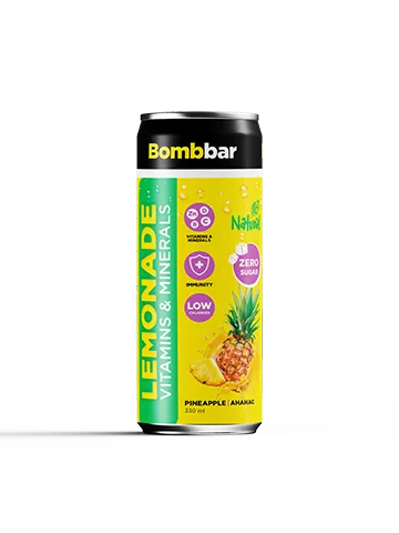 Напиток б/а BOMBBAR Лимонад со вкусом Ананаса ЖБ 330 мл