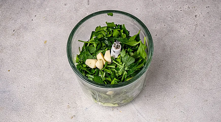 Постный зеленый соус