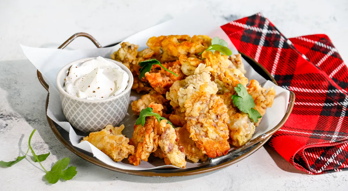 Рецепт куриных сердечек в кляре с кориандром