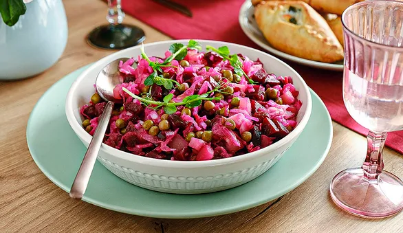 Салат Винегрет с квашеной капустой