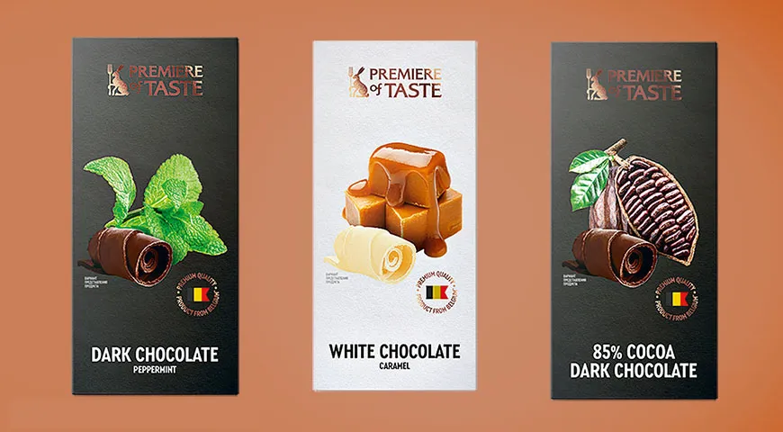 Разнообразие вкусов шоколада Premiere of Taste