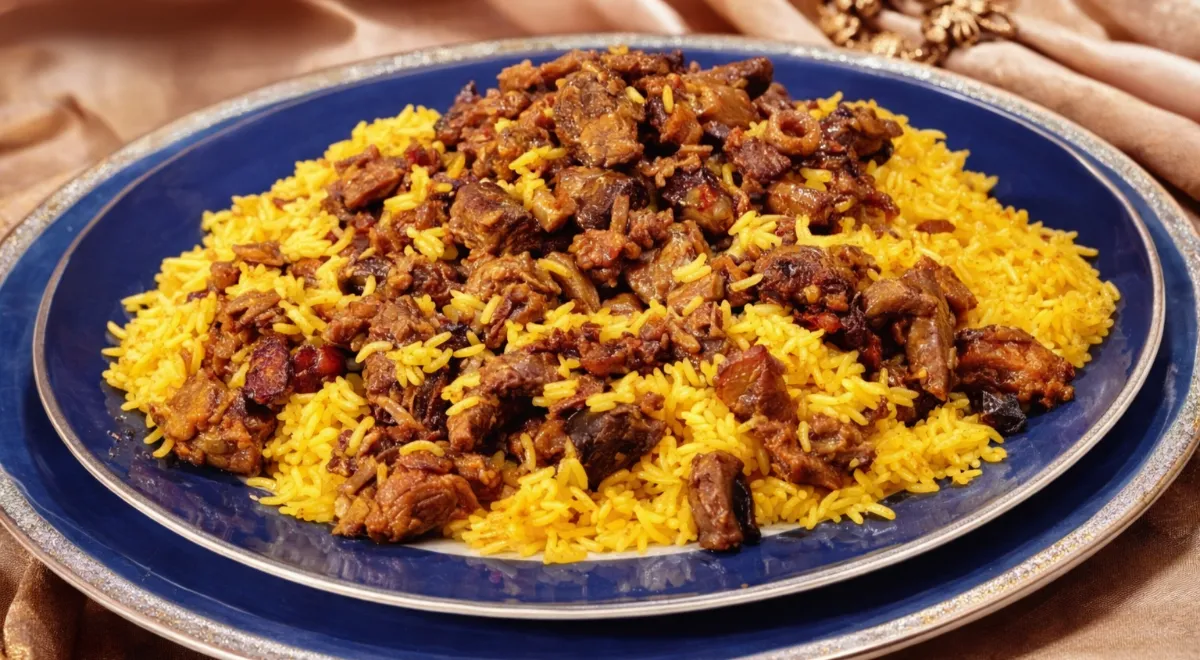 Плов с гусем в кастрюле