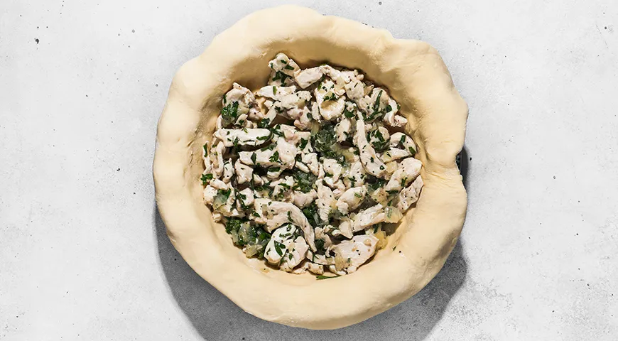 Пирог с курицей и картошкой в духовке