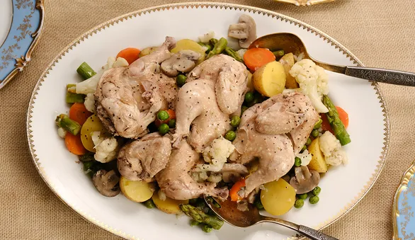 Цыплята с горошком