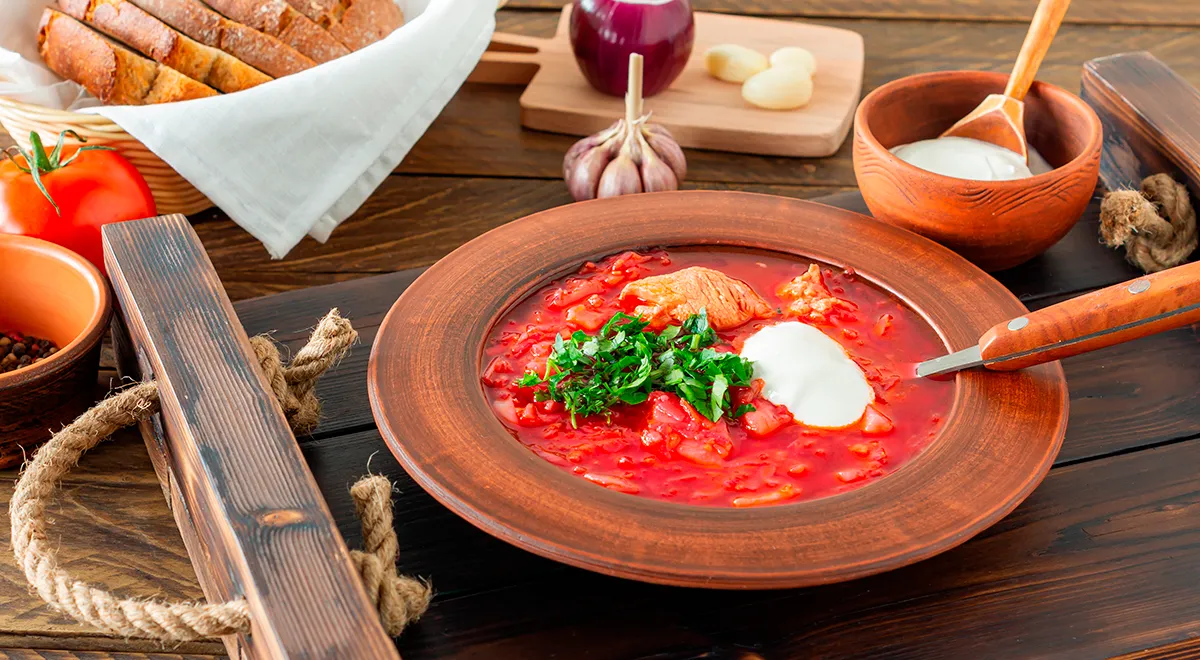 Борщ с пекинской капустой