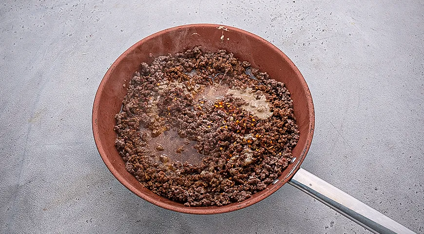 Острая лапша дан-дан с фаршем