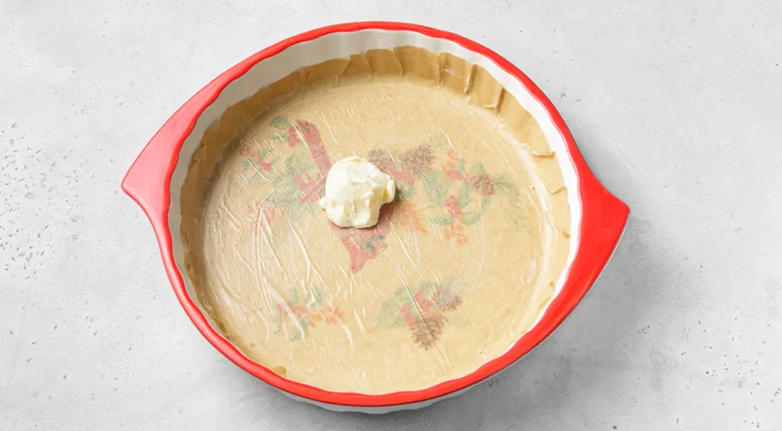 Заливной пирог с вареньем на молоке