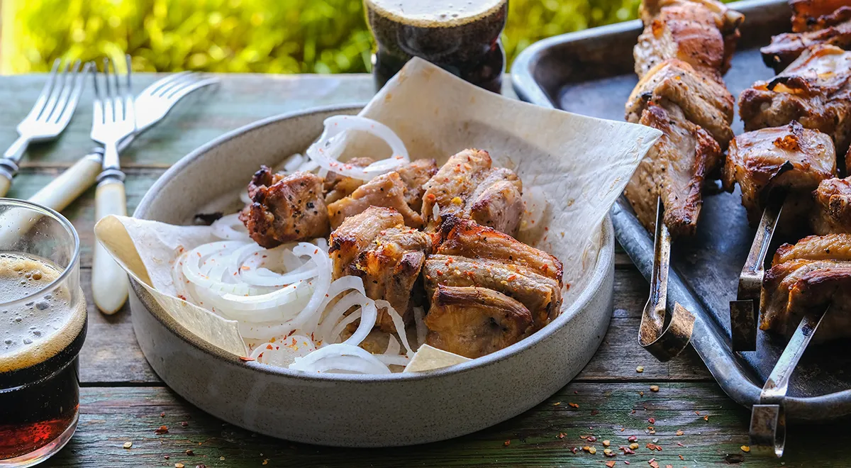 Рецепт шашлыка из свиной грудинки
