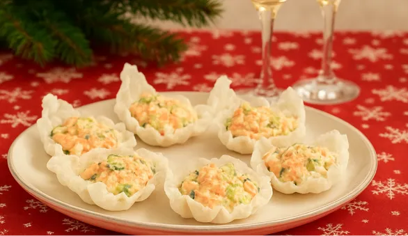 Заменит канапе и тарталетки — в соцсетях повторяют красивейшую закуску «Облако» из рисовой бумаги