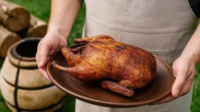 Утка в тандыре целиком