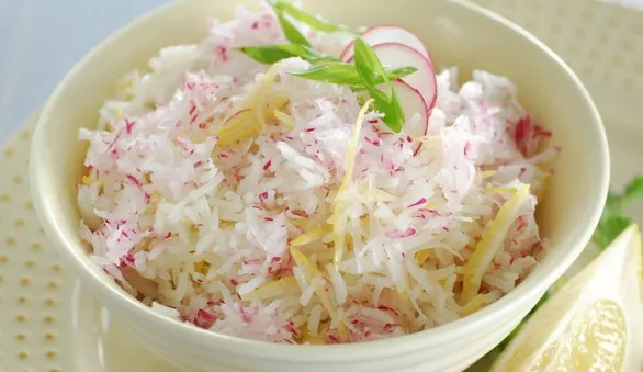 Рис с редисом и лимоном