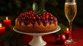 Рождественский пирог с клюквой