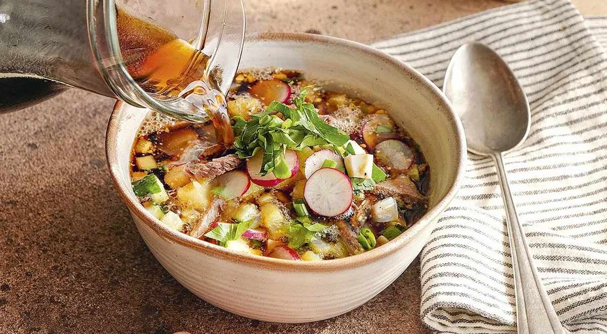 Рецепт окрошки с отварной говядиной