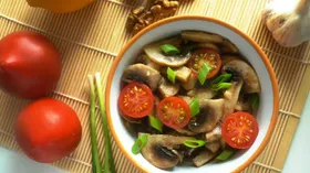 Рецепты с маслом растительным, томатами и шампиньонами
