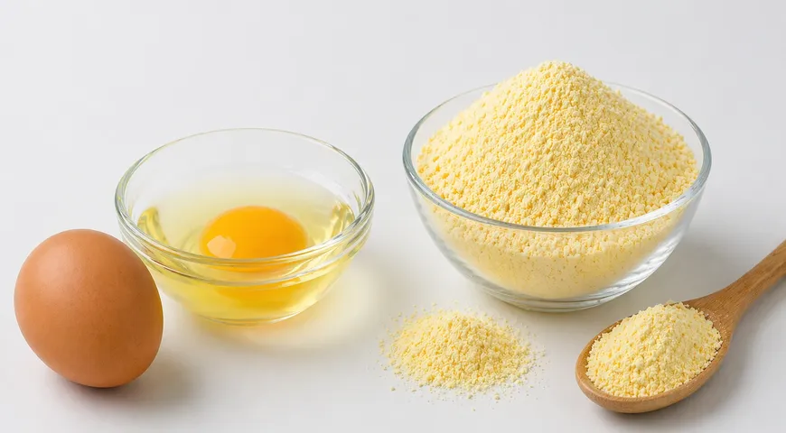 Сравнение яйца и яичного порошка