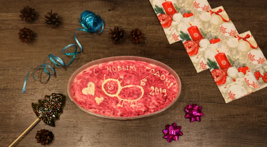 Селедка под шубой на терке