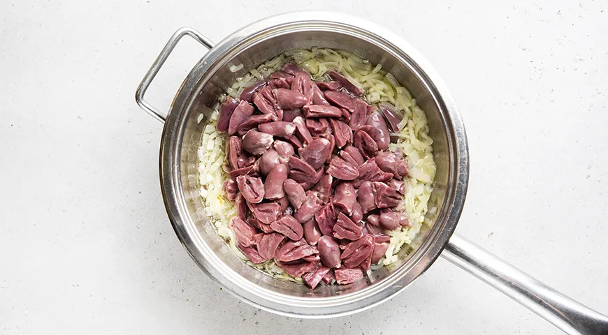 Плов с куриными сердечками