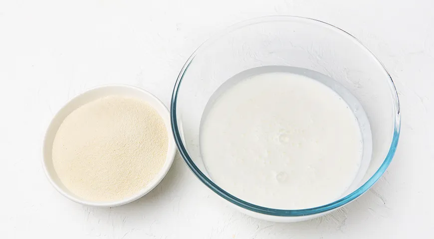 Манник «Зебра» на кефире без яиц