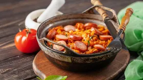 Рецепты с овощами, маслом растительным и сосисками