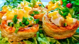 Рецепты с мукой пшеничной, курятиной и тестом
