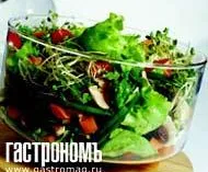 Грибной салат с латуком