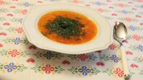 Постные щи с квашеной капустой и фасолью