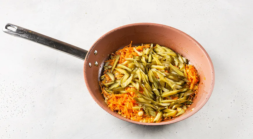 Рассольник с куриными сердечками