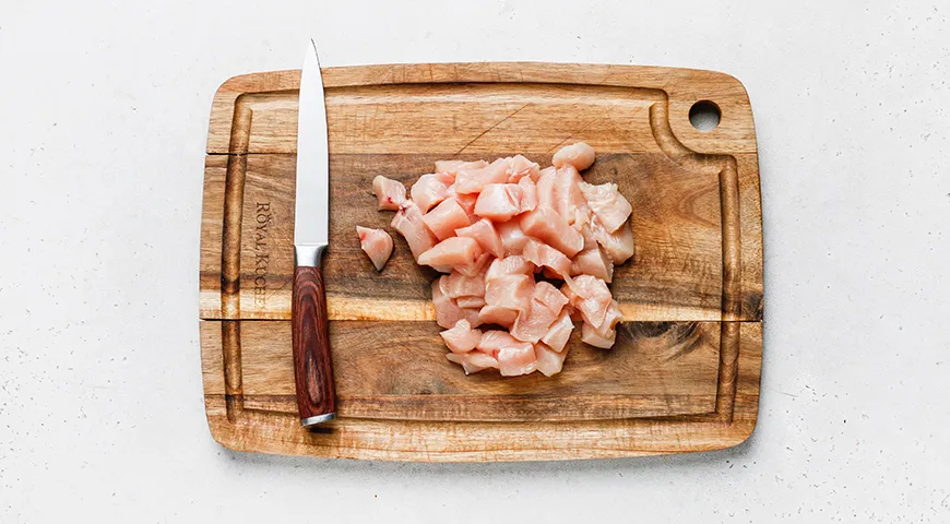 Тяхан с курицей и овощами