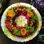 Винегрет с солеными грибами