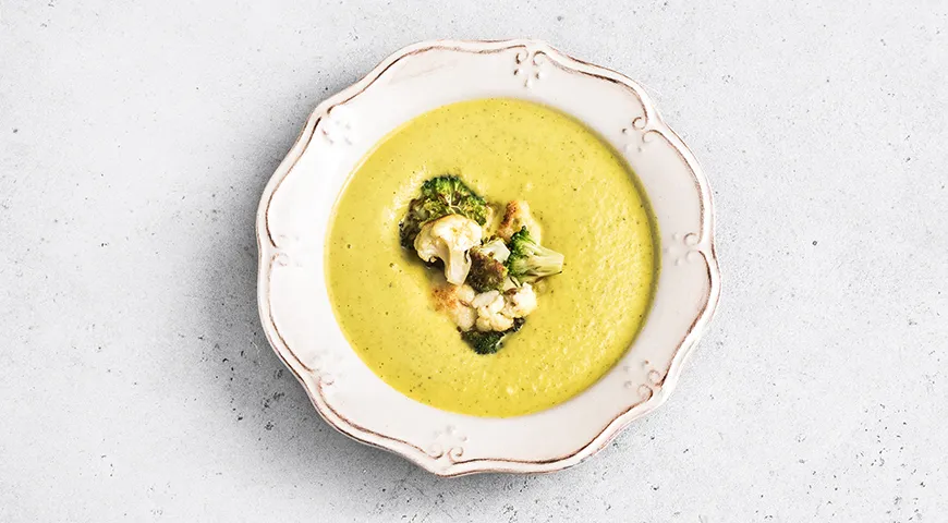 Суп из брокколи и цветной капусты