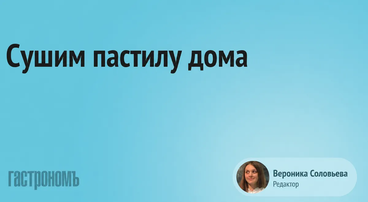 Диетолог рассказала, в чем можно сушить пастилу в домашних условиях