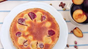Открытый сливово-персиковый тарт "В ожидании лета"