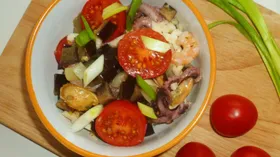 Рецепты с маслом оливковым, морепродуктами и томатами