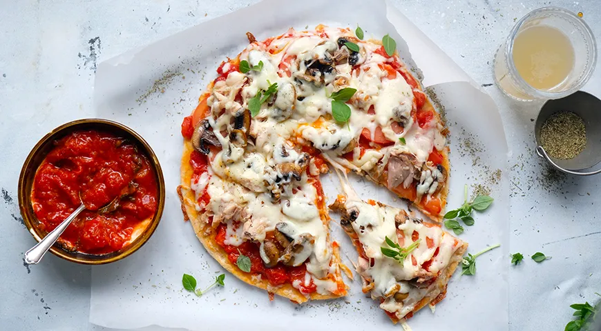 Ленивая пицца на сковороде за 10 минут - простой и вкусный рецепт с пошаговыми фото