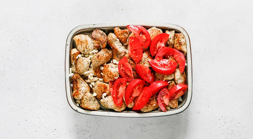 Индейка с баклажанами в духовке