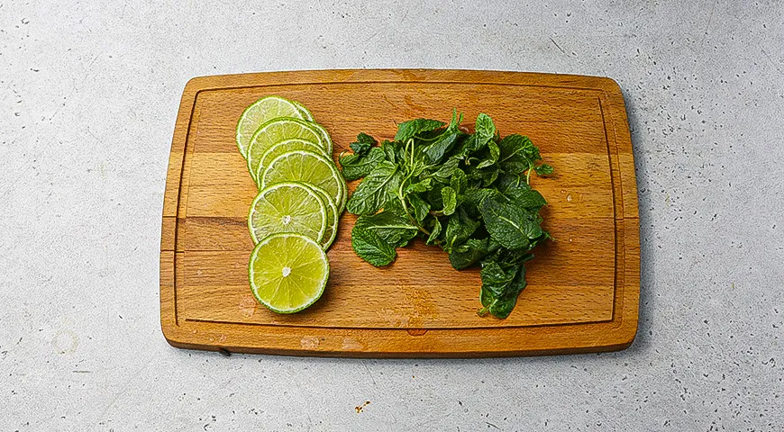 Мохито с персиковым сорбетом